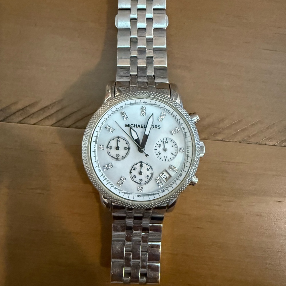 Michael Kors Silver Chronograph Watch